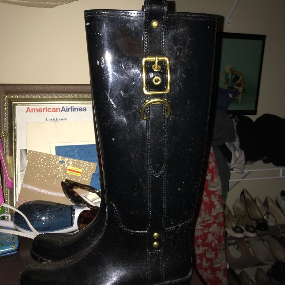 Coach black rain boots - Picture 3 of 3